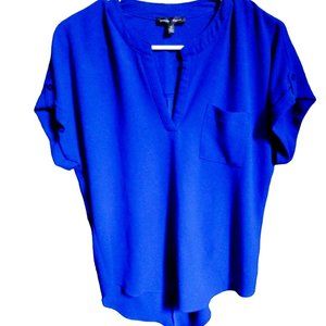 Moe Moe Blouse Size Medium Royal Blue *Like New-Wore Once*